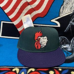NEW VTG 90s Port City Roosters Minor League Baseball Snapback Hat Proline W/tags